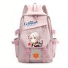 Plecak anime Genshin Impact dla nastolatków, unisex, szkolny, duża pojemność, nylonowy, na dwa ramiona
