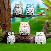 Large Resin Owl Figurine Cute Cartoon Animal Decor Ideal For Diy Garden Miniature