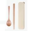 Convenient Travel Reusable Wooden Portable With Box Spoon Dinnerware Cutlery Set Chopsticks