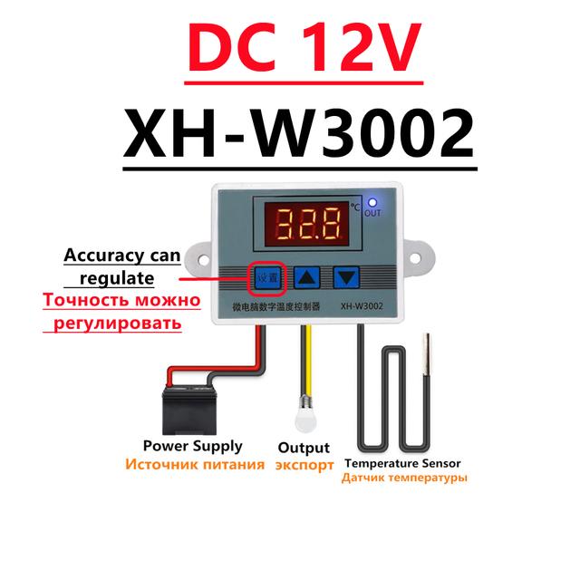 XH-W3001 XH-W3002 Digital Control Temperature Microcomputer Thermostat Switch Thermometer Thermoregulator Switch 12/24/220V