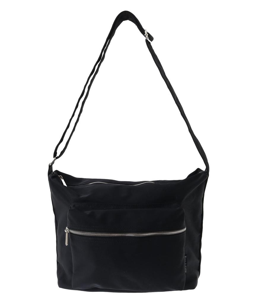 Maison de FLEUR Zipper Shoulder Bag, Black, 8A43F0J6300