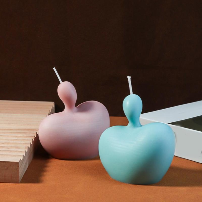 Silicone Candle Mold 3D Heart Shape Room Decors Molds Portrait Art Supplies Silicone Texture for Crafting and Decors