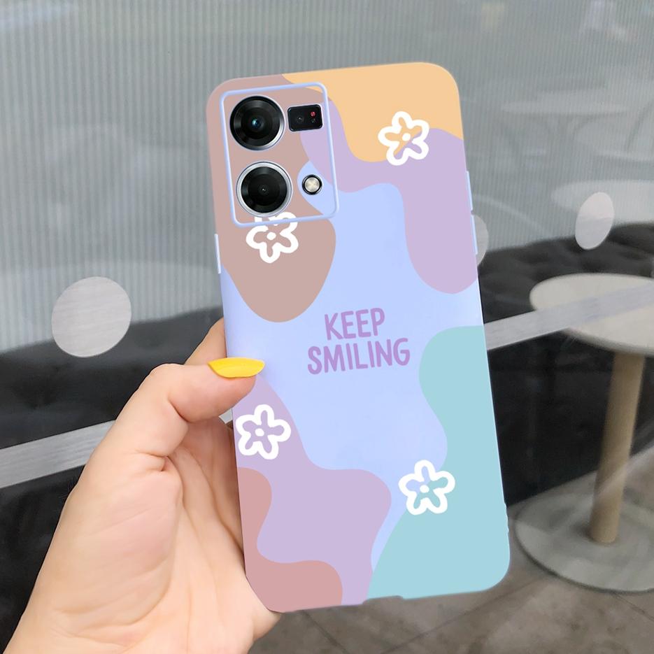 Für Oppo Reno7 4G Hülle CPH2363 Oppo F21 Pro 2022 Schöne Kunst Bemalte Abdeckung Weiche TPU Handyhülle Für Oppo Reno 7 F21 Pro Rückseite