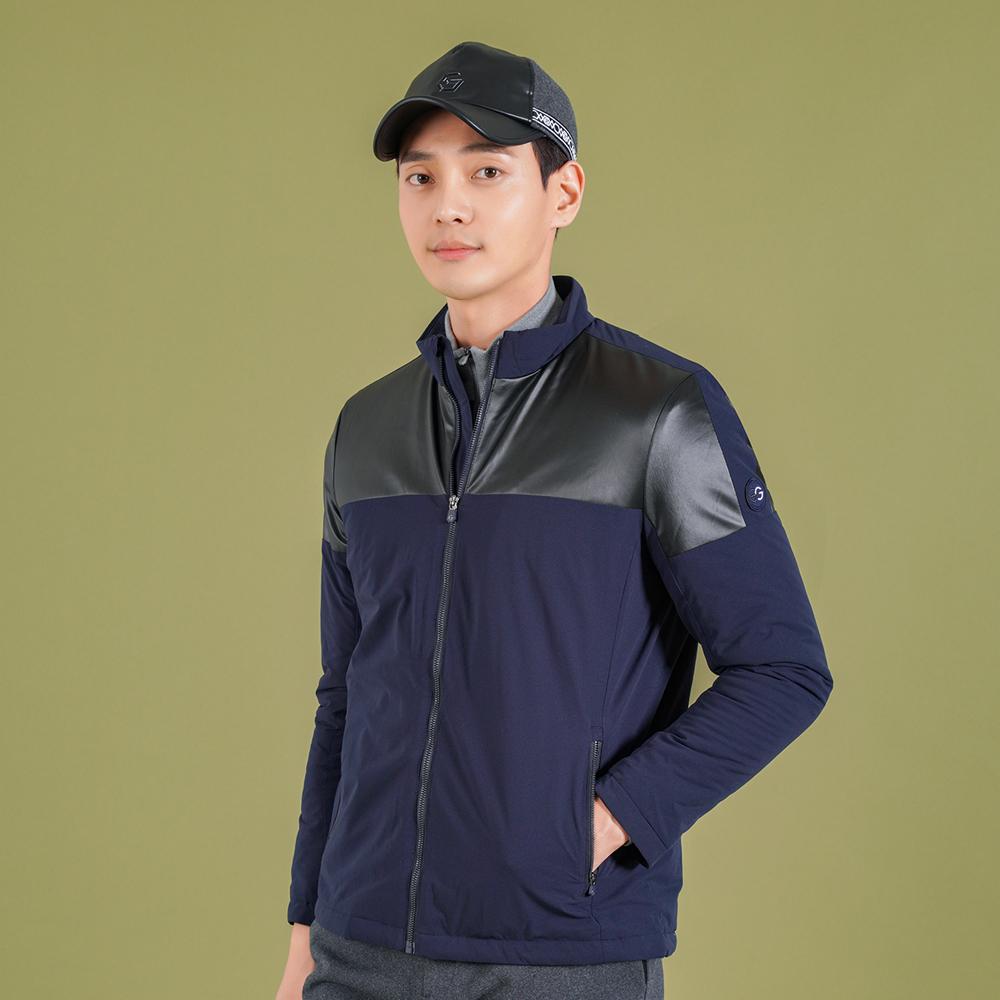 Elle Golf Men'S Cotton Contrast Point Padded Jumper_6H71304
