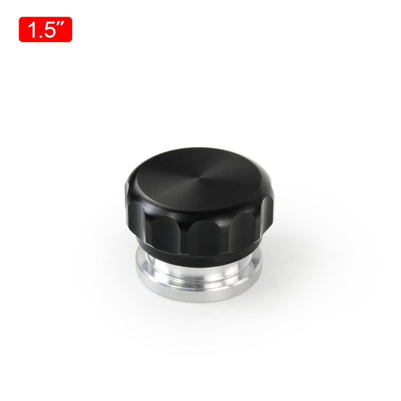 3,0"/76mm 2,5"/63,5mm 2"/50,8mm 1,5" 38mm Aluminiumlegering Svejseblok Påfyldningsstuds Og Låg Olie Brændstof Vandtank Sort