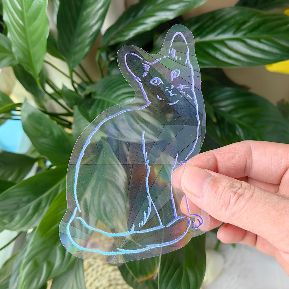 SC045-068 Window Decals for Bird Strikes Prismatic Sun Catcher PVC Rainbow Glass Stickers to Save Birds from Glass Collisions