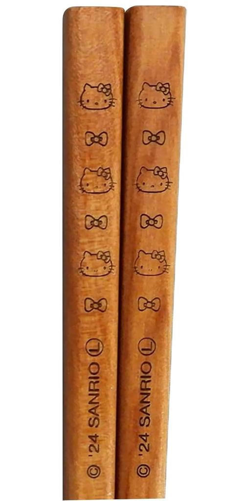 Sanrio Characters Hello Kitty with Chopstick Rest Japanese Kitty Made In Day (SANRIO) Chopsticks, 22.5cm Long, Set, Approx. 4x2cm, Tableware,