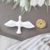 Pin De Cuello De Ramillete Para Mujer Y Hombre, Broche De Paloma De La Paz Blanca, Arte De Metal, Insignia De Moda Coreana, Joyería, Nuevo