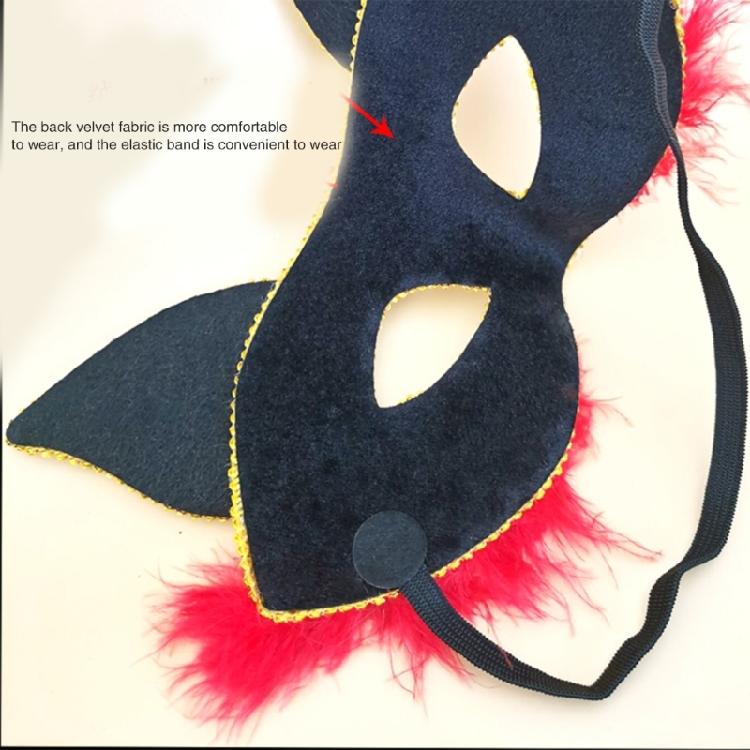 Masquerade Mask Foxes Mask Halloween Costume Mask Sequins Cats Mask Half Face Mask for Party