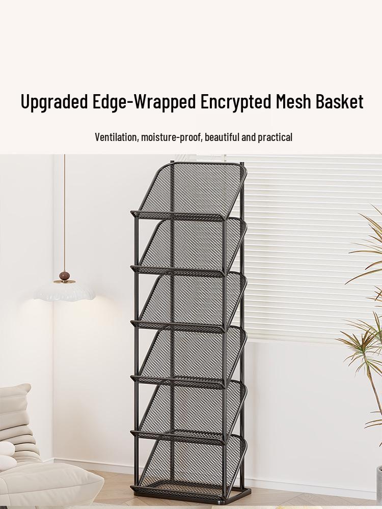 Floor-Standing Wrought Iron Magazine & Brochure Display Rack