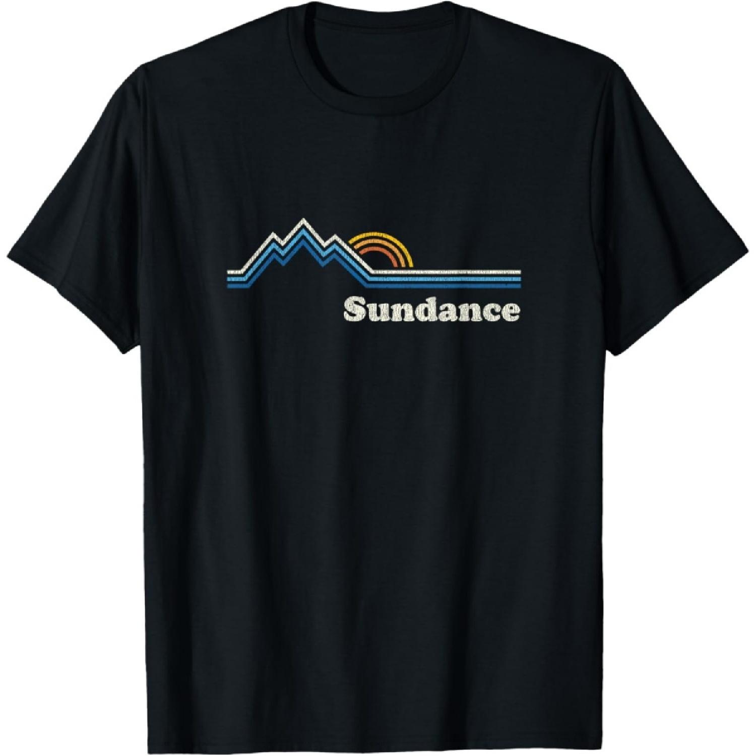 Retro Sundance Utah UT T Shirt Vintage Sunrise Mountains Tee T-Shirt S