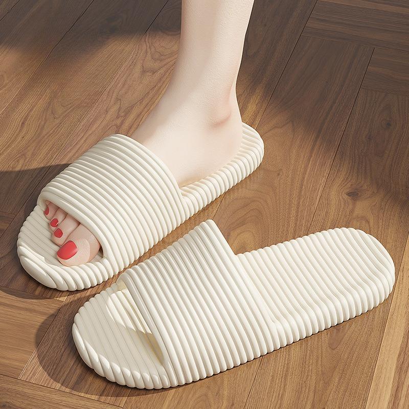 Striped Bathroom Slippers for Women, Summer Household Bathroom Anti-slip, Men's Indoor Household Cool Slippers for Women