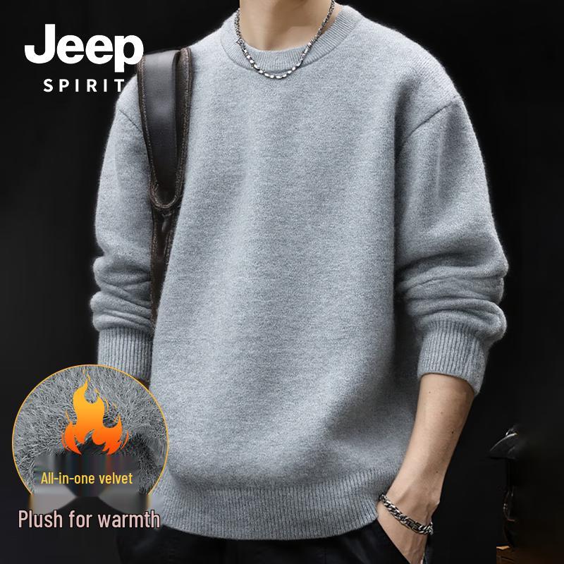 

JEEP SPIRIT Men s Fleece Lined Thermal Knit Sweater M