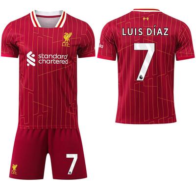 2024-25 Liverpool Red Home Jersey #7 Wirtz #11 Salah Football Jerseys