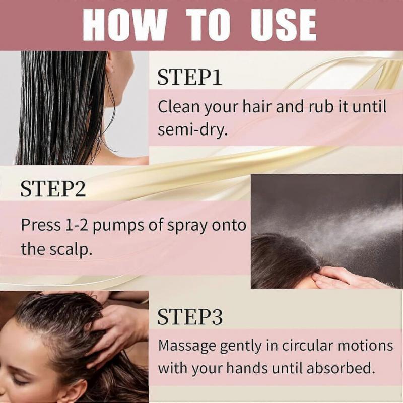 (3Pcs) H-Regrow 2.0 - Hair Regrowth for Women, H-Regrow 2.0 2025 New Formula, 50ml Hair Regrowth Rice Nutri Spray for Thinning Hair