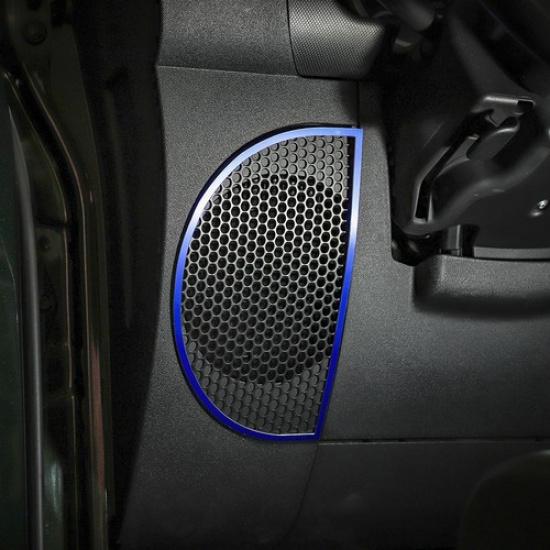 Central Console Dash Lower Speaker Frame Ring Trim for Jeep Wrangler JK  Blue