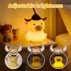 Highland Cow Night Light Rechargeable Squishy Silicone Lamp Dimmable With Timer Bedside Nightlight for Breastfeeding Toddler