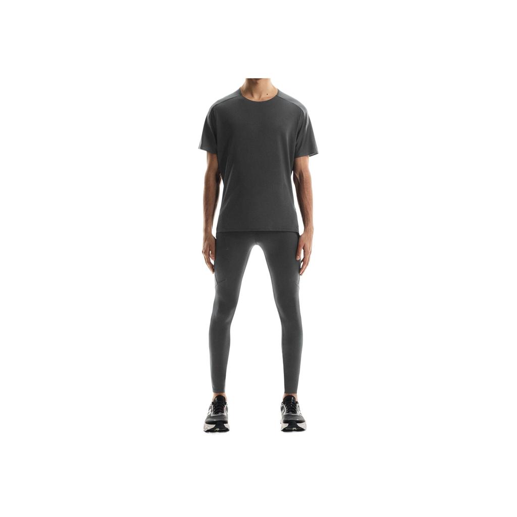 On Performance Comfortable Breathable Crew Neck Solid Color Short Sleeve T-Shirt Men Tops Eclipse-Black 1ME10230264