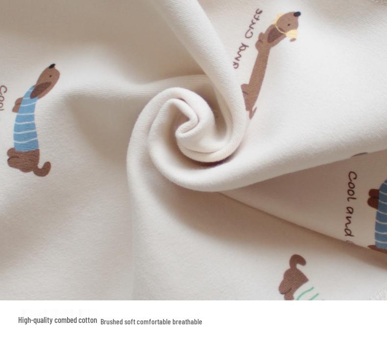 25 Style Baby High-Waisted Cotton Underwear Set for Boys & Girls - Belly Protection, Seamless, Warm Autumn/Winter Homewear