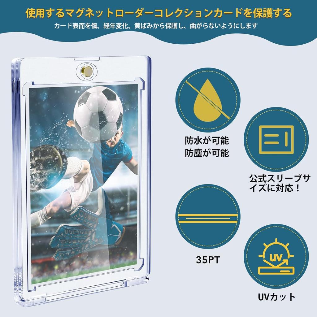 Magnetischer Lader von 10 Ladern 10 Kartenlader 35pt Ständer Pokeka Sammelkarte UV-Schutz mit Basis Schwarzer Ausstellungsständer Kartenhülle Schutz Aufbewahrung