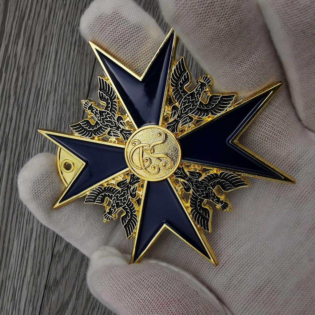 German Black Hawk Medal, Blue Knight Medal, Necklace Pendant, Enamel Commemorative Medal