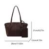 Suede Shoulder Bag Women Casual Tote England Style Vintage Tote Bag Large Capacity Commute Shoulder Crossbody Bags Fashion