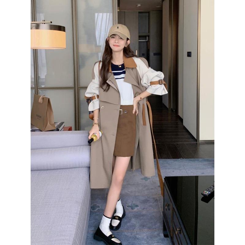 Windbreaker Coat for Women Spring and Autumn New Style British Style Niche Coat