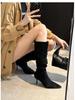 9800-1 Trendy Pointed-Toe Thigh-High Stiletto Boots for Women - Fall/Winter Faux Suede