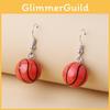 Nba Inspired Resin Earrings With Geometric Design For Casual Or Party Wear