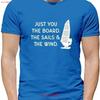 Just You The Sails Wind Mens T Shirt Windsurf Windsurfing Sail Vintage Washed Top For Everyday Wear Designer Clothes Streetwear