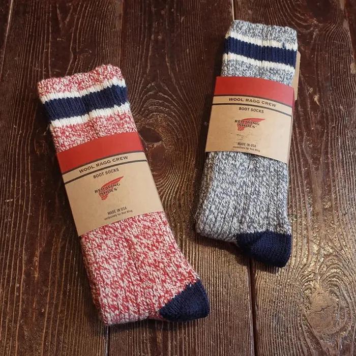 Striped rag wool long socks