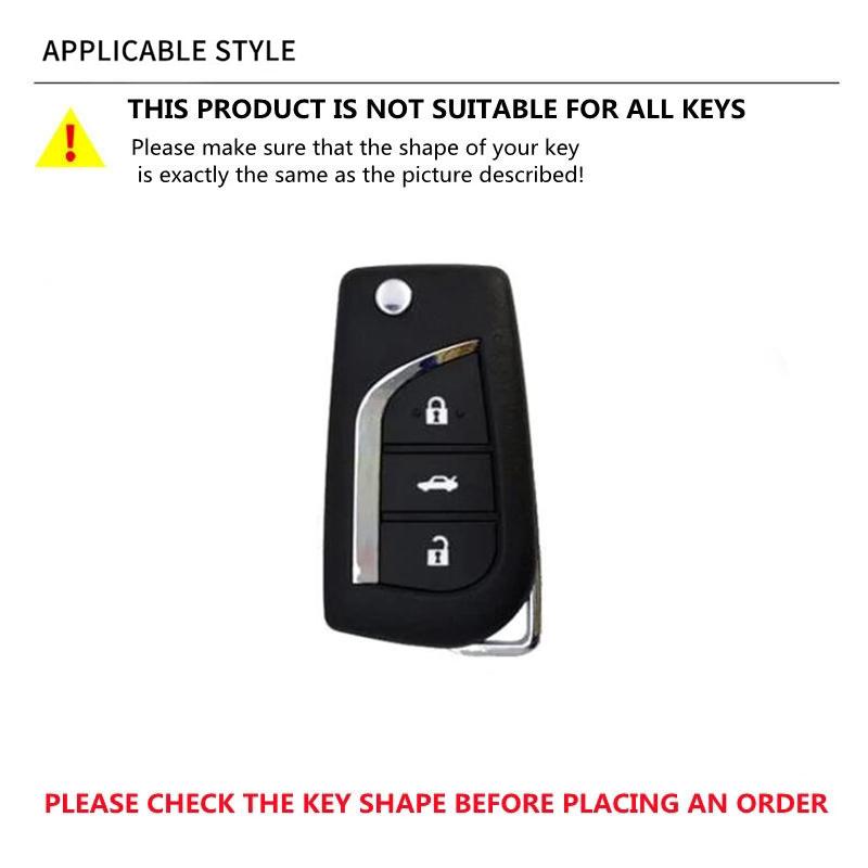 Leather Car Key Case Fob Cover Protector for Toyota Auris Corolla Reiz Avensis Verso Yaris Aygo Rav4 Hilux Yaris Scion TCIM 2017