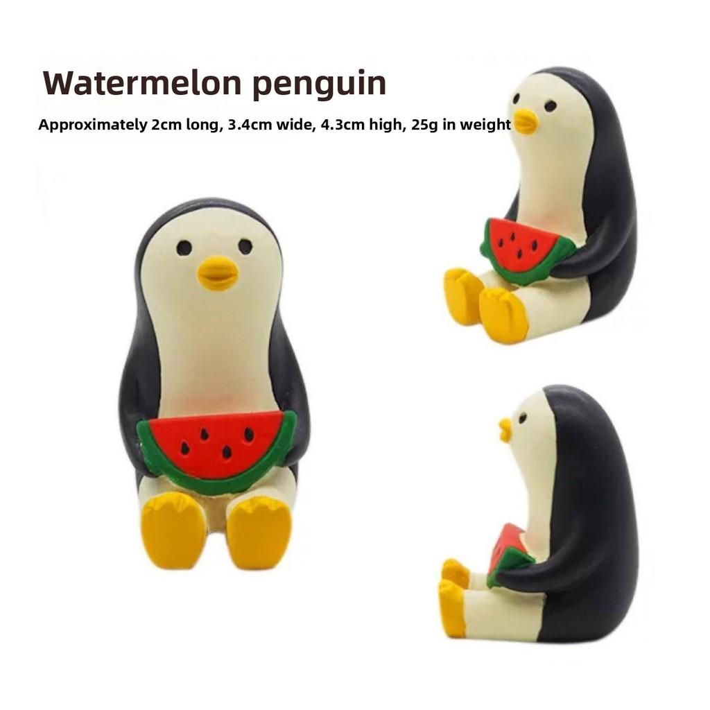 Summer Watermelon Cat Resin Figure For Kids And Office Decor