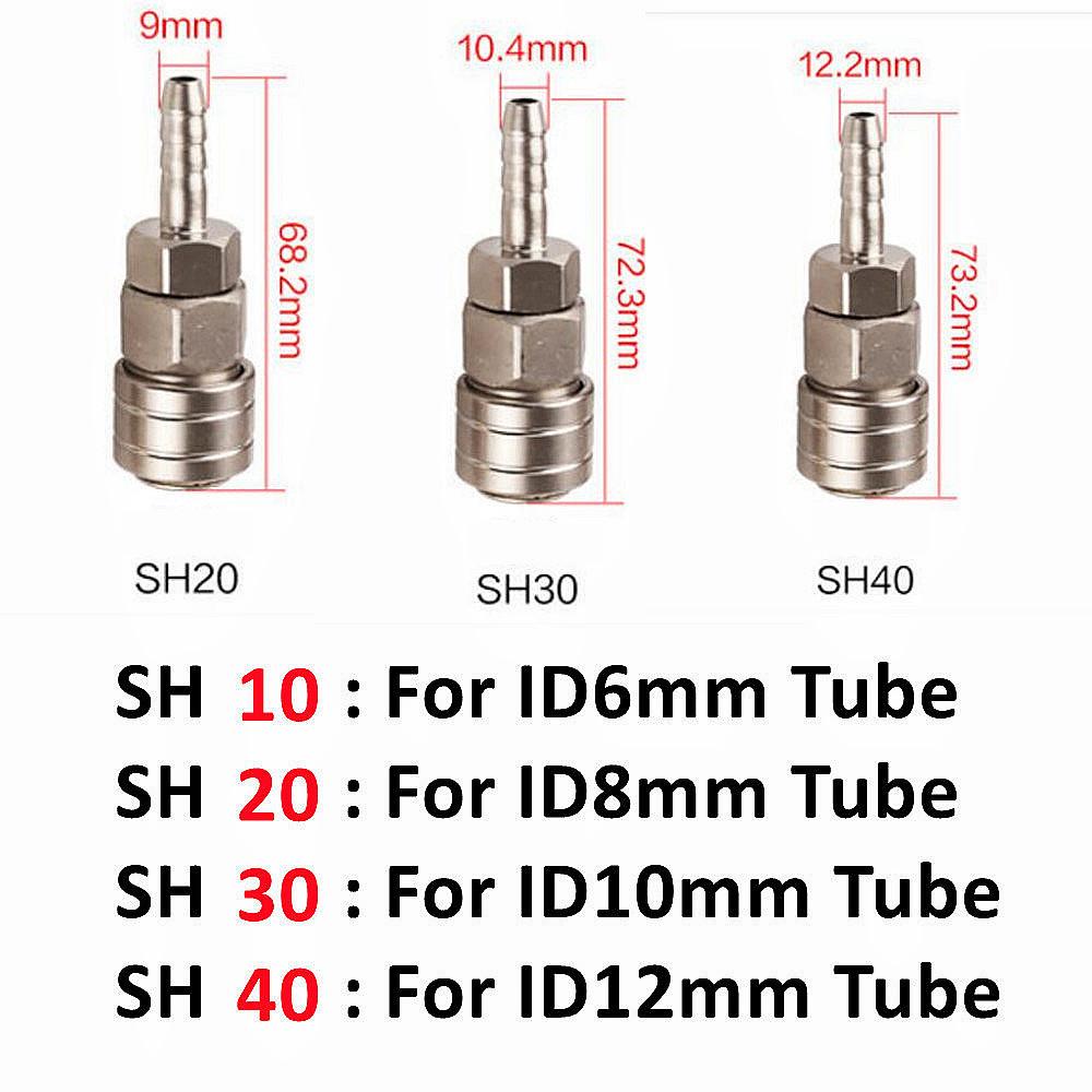 Pneumatic Fitting C Type Self-locking Quick Coupling Connector Coupler For Air Compressor SP PP SM PM SH PH SF PF 10 20 30 40