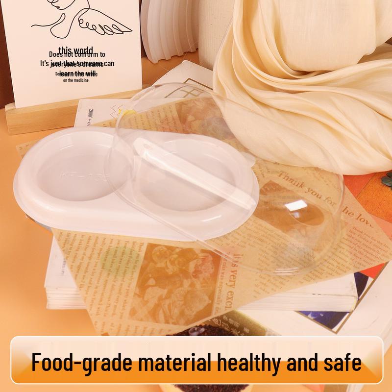Transparent 2-Cavity Dessert Packaging Boxes
