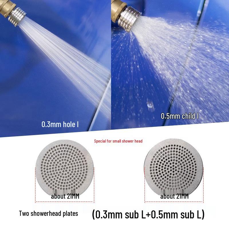 1/4 Quick Connect High Pressure Car Wash Gun - Stainless Steel Shower Head & Soft Nozzle for Watering, Vegetable Washing & Wheel Cleaning