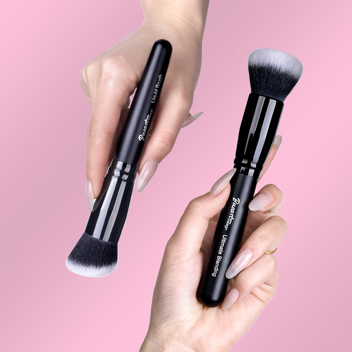 Bueart Design Ultimate Blending makeup Brush with Liquid Blush brush Ideal For Applying & Blending liquid Cream Foundation,Bronzer & Blush mineral