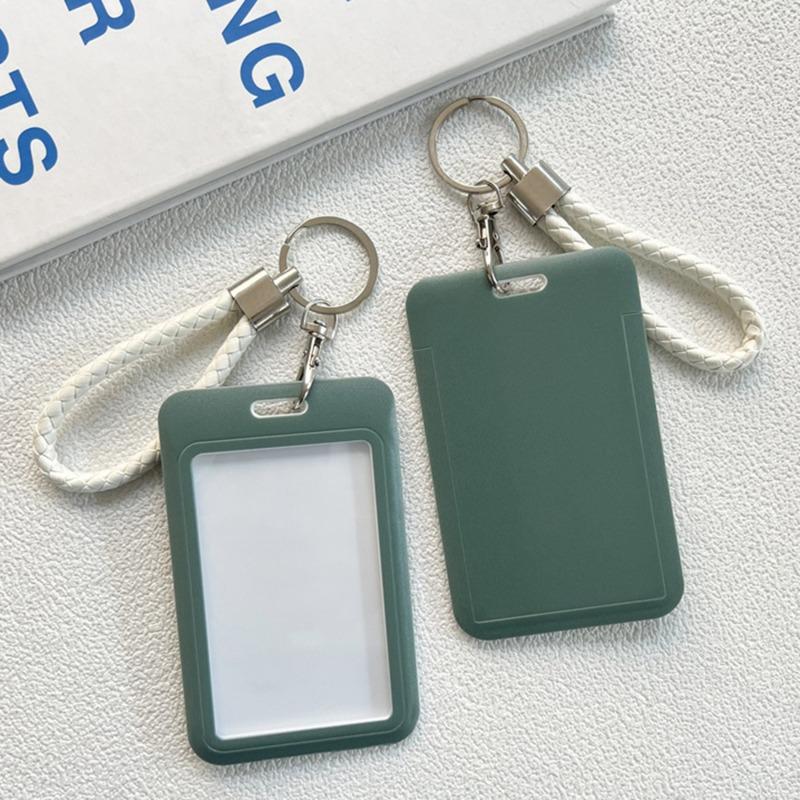 1 Peça Capa Protetora para Cartão de Identificação de Ônibus Macaron Casos Chaveiro de Carne de Estudante Cartão Bolsa Conjunto Porta-Cartão de Crédito Chaveiro