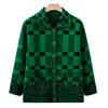 Grandma winter sweater cardigan lapel spring and autumn mother new knitted sweater medium and old top elderly clothes