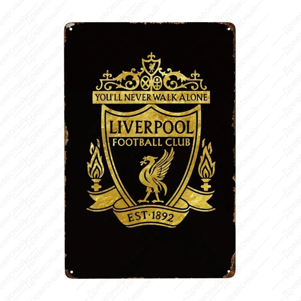 

Винтажная жестяная табличка Ливерпуль, Логотип кафе, бара, ночного клуба, 20х30см