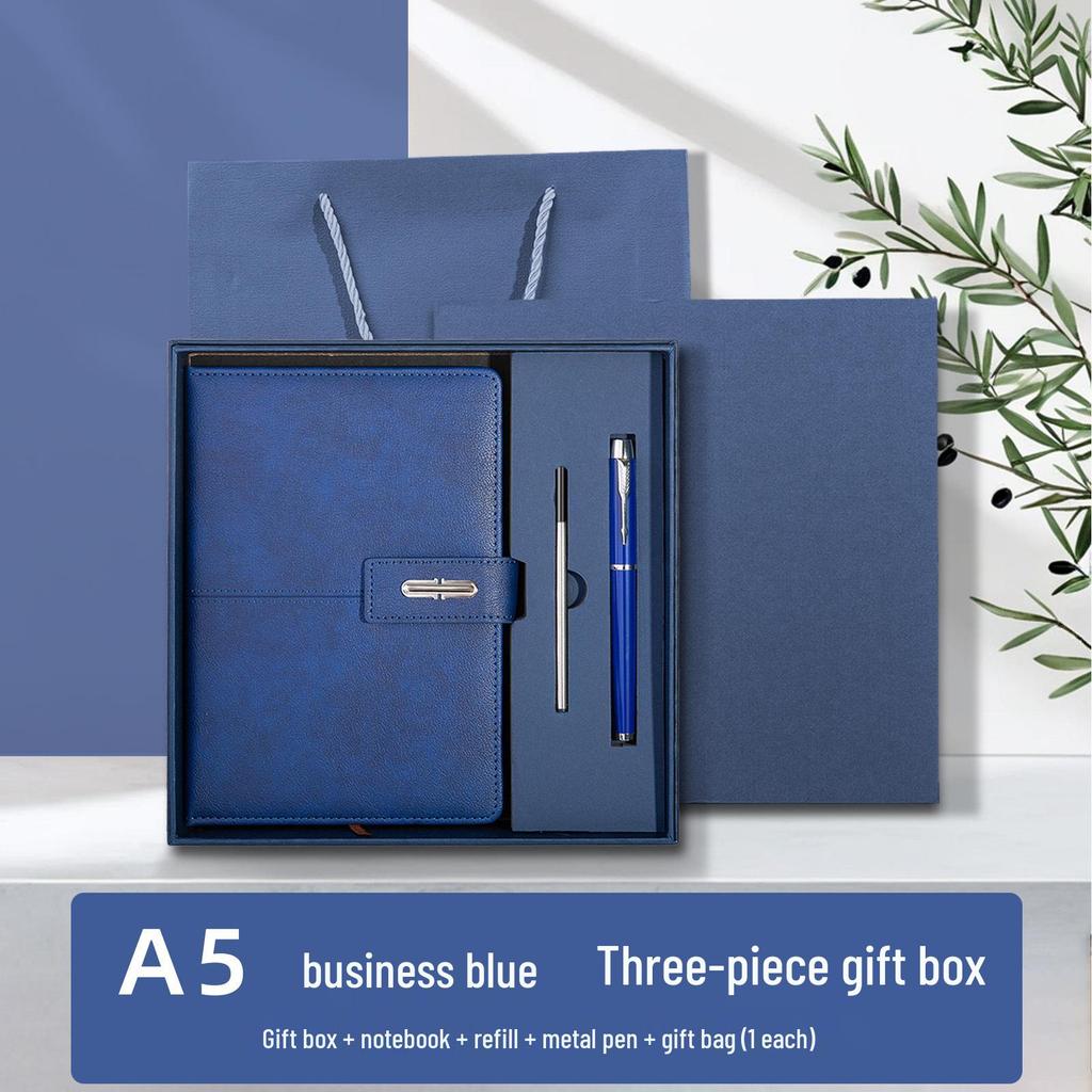 Buckle Business A5 PU Leather Notebook Gift Set with Customizable Logo