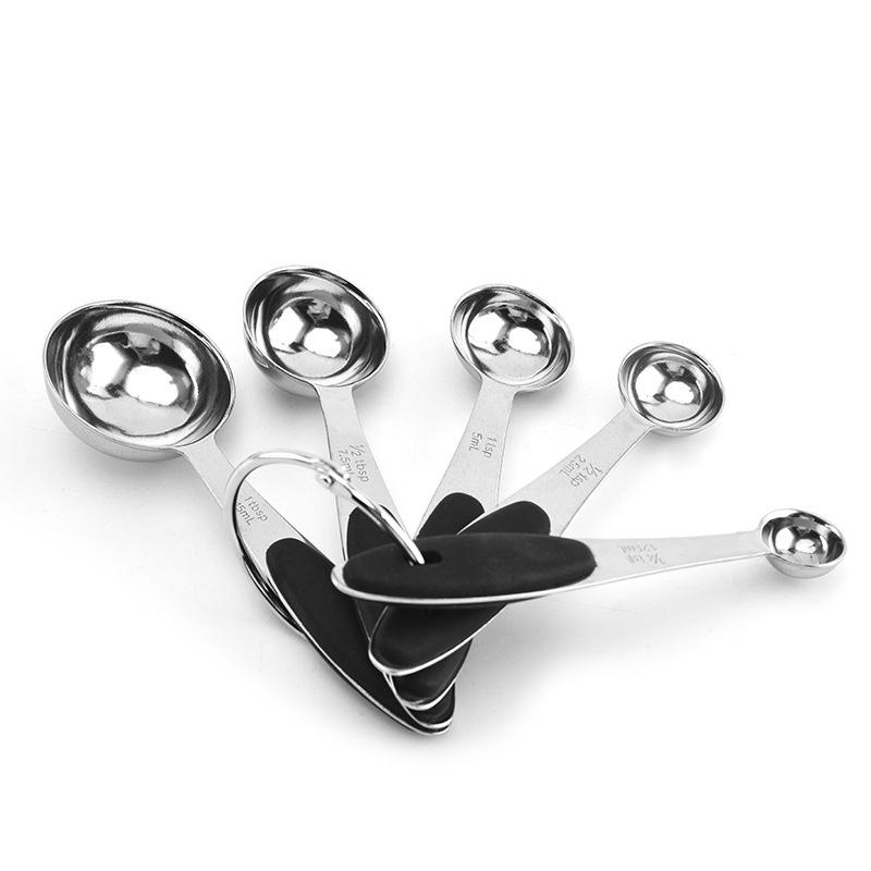 10-Piece Stainless Steel Measuring Cup & Spoon Set with Silicone Baking Tools