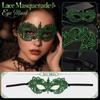Half Face Halloween with Gold Foil Lace Design for Masquerade Party Costume