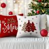 Classic Christmas Festive Elements Versatile Pillow Cover Tree Snow Pattern For Home Party Daily Use