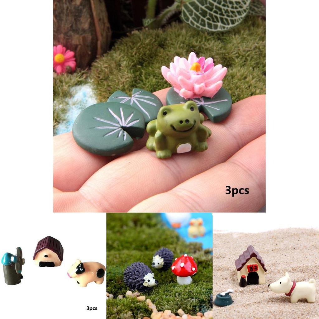 Verspielte Kuh Schwein Hund Resin Miniaturen Für Magische Garten- Und Terrariumdesigns