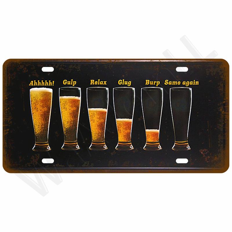 Vintage Metal Plate Tin Sign Plates Bar Retro Metal Sign Wall Art Mural Aesthetic Room Home Decor Items Poster Garage Decoration