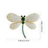 Grüne Strass-Metall-Insektenbrosche Kristall-Corsagen-Pin Mode Damenschmuck