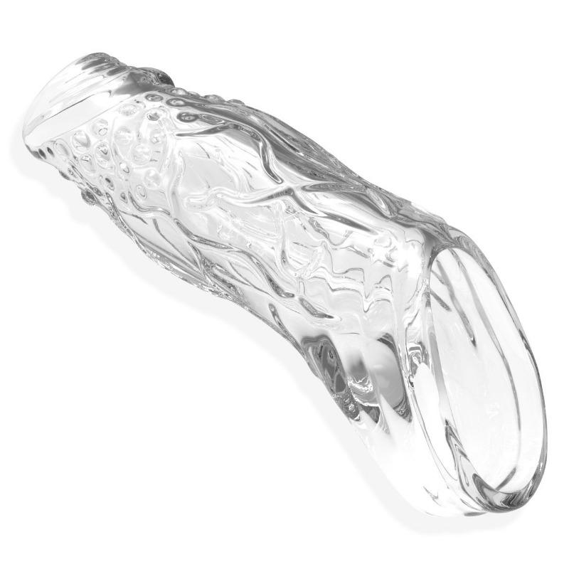 Realistic Penis Enlargement Sleeve Extender Extension Gay Cock Ring Condom Delay Ejaculation Adult Sex Toys for Men