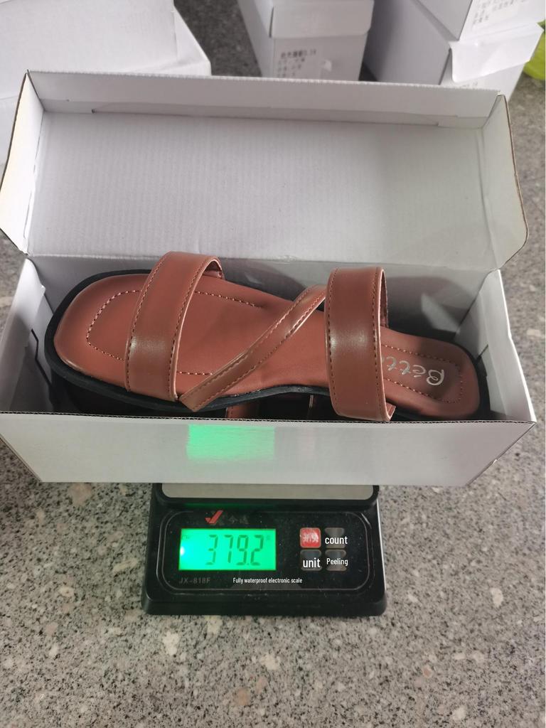 Women's 2024 Retro Square Toe Beach Sandals