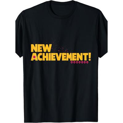 Men's S Dungeon Retro Gaming T-Shirt - 8-Bit Icon & Achievement Design Suitable for Gamers, Crew Neck Short Sleeve Tee with Pixelated Text, Machine